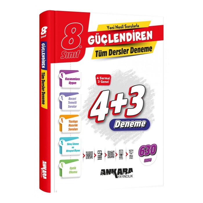 2024 - 2025 Yeni Müfredat  8.SINIF GÜÇLENDİREN TÜM DERSLER 4+3 DENEME