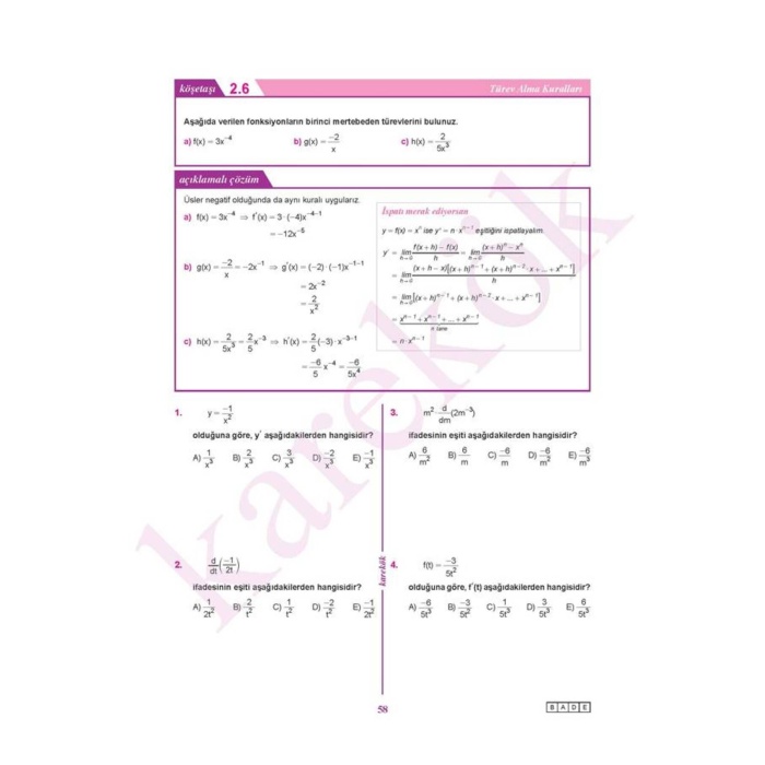 Yeni Müf. Karekök Yayınları Güncel AYT Matematik 2.Kitap Konu Anlatımlı Çözümlü Soru MPS (MODÜLER P