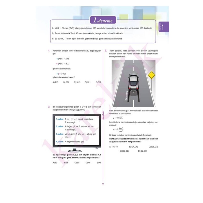Yeni Müf. Karekök Yayınları TYT Matematik Denemeleri
