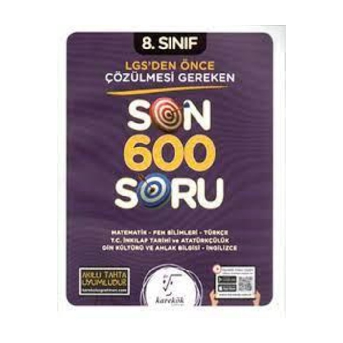 8.sınıf Lgs Son 600 Soru Karakök Yayınları