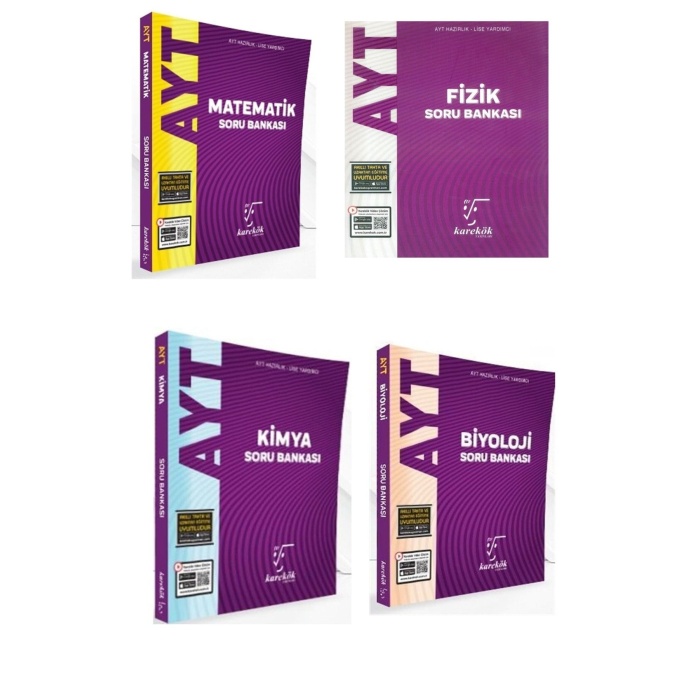 Karekök Ayt Matematik Fizik Kimya Biyoloji Dörtlü Soru Bankası Sayısal Set