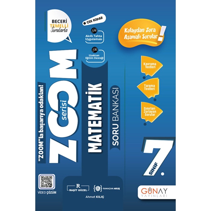 7. Sınıf Zoom Serisi Matematik Soru Bankası / Raşit Güzel / Günay Yayınları / 9786258331233