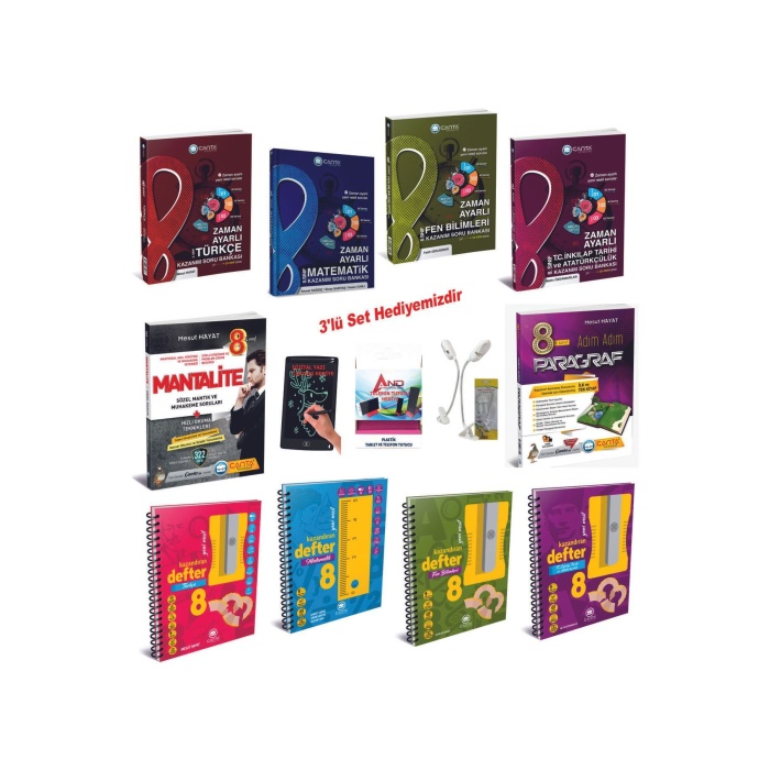 8 Sınıf 2024-2025 Müfredat Tüm Dersler Ayrıntılı Konu Defter + Zaman Ayarlı Soru Kazandıran Full Set