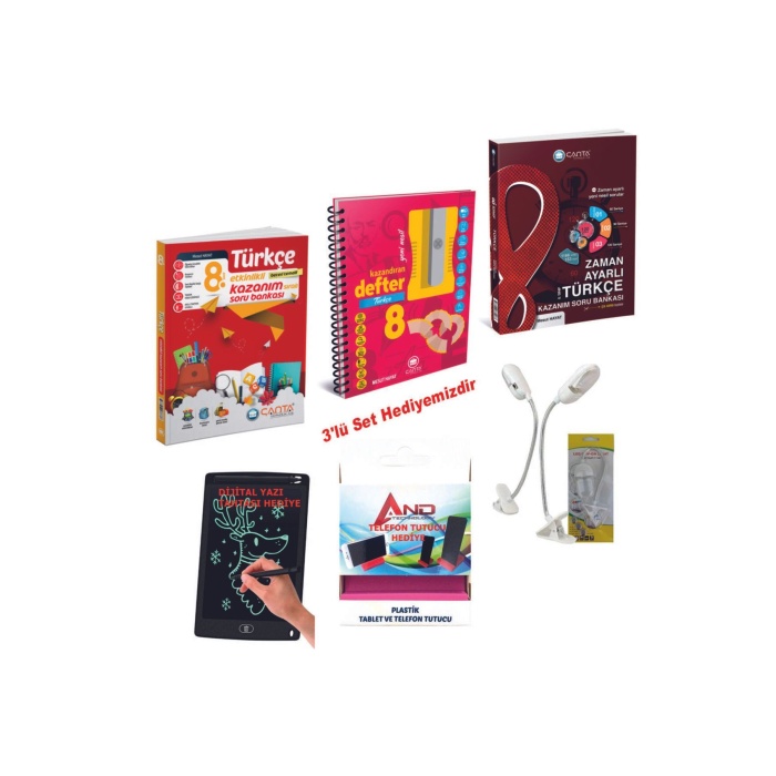 8 Sınıf 2024-2025 Müfredat Türkçe Ayrıntılı Konulu Defter+Etkinlikli Soru+Zaman Ayarlı Soru Ful Set