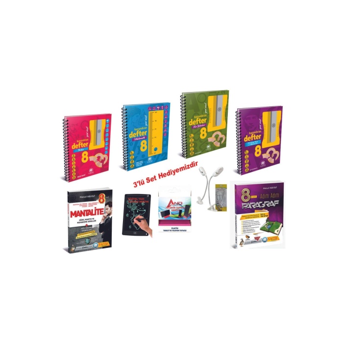 8 Sınıf 2024-2025 Müfredat Tüm Dersler Defter Serisi + Paragraf Mega Ful Set