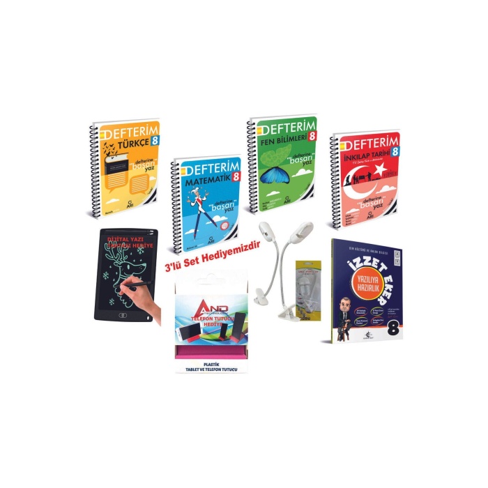 2024-2025 Müfredat 8 Sınıf Tüm Dersler Defter Serisi Etkinlikli + Becerili Yeni Nesil Sorular Set