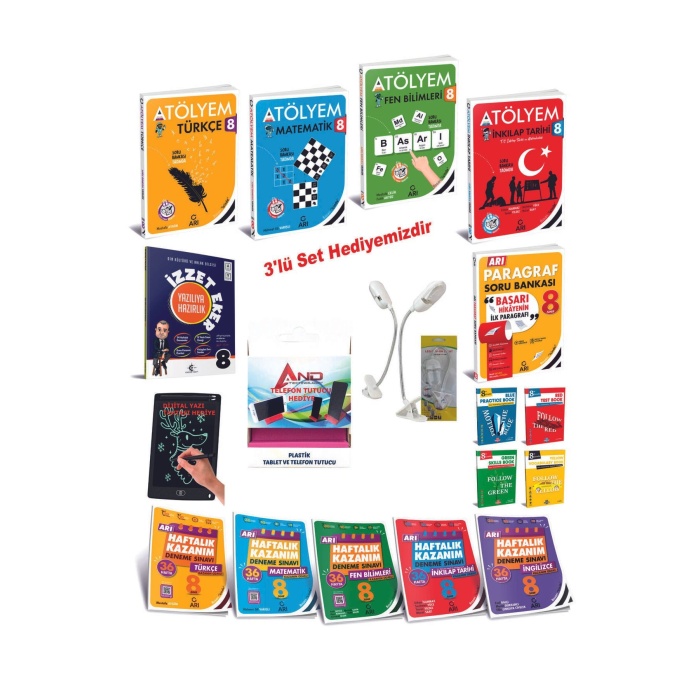 2024-2025 Müfredat 8 Sınıf Tüm Dersler Atölyem + Defter Serisi Elit Platinum Paket