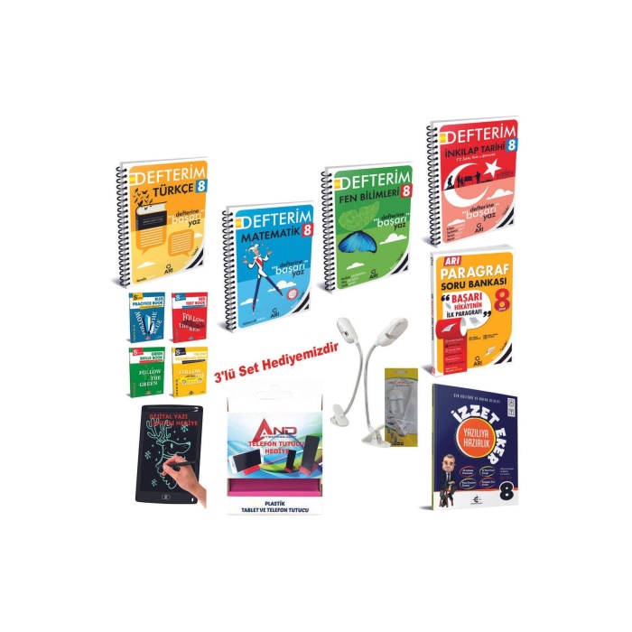 2024-2025 Müfredat 8 Sınıf Tüm Dersler Defter Serisi Etkinlikli + Yeni Nesil Sorular Elit Paket