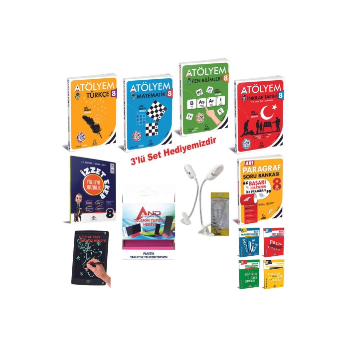 2024-2025 Müfredat 8 Sınıf Tüm Dersler Atölyem Serisi Etkinlikli +Yeni Nesil Sorular Elit Plus Paket