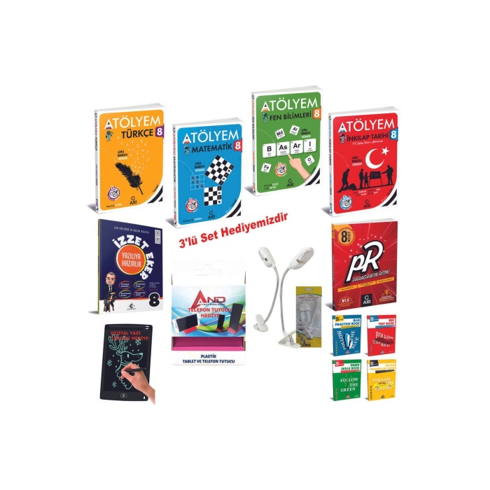 2024-2025 Müfredat 8 Sınıf Tüm Dersler Atölyem Serisi Etkinlikli +Yeni Nesil Sorular Max Plus Paket