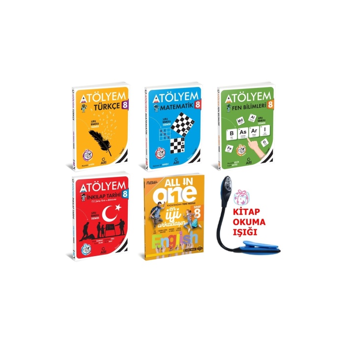 8 Sınıf Tüm Dersler Beceri Temelli Sorularla Atölyem Serisi Tam Set+ Hediye Lamba