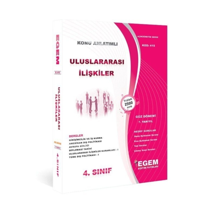 4. Sınıf 7. Yarıyıl Uluslararası Ilişkiler Konu Anlatımlı Soru Bankası (kod 415)