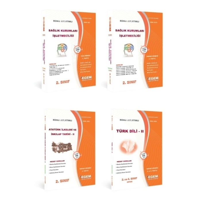 Aöf Sağlık Kurumları Işletmeciliği 2 Sınıf Güz Ve Bahar Dön. 3 ,4 Dön. Konu+soru Set
