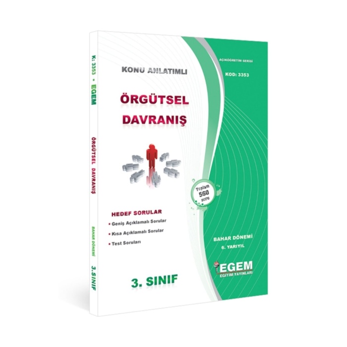 Aöf Örgütsel Davranış (bahar Dönemi ) Konu Anlatımlı Soru Bankası-(6.yarıyıl)