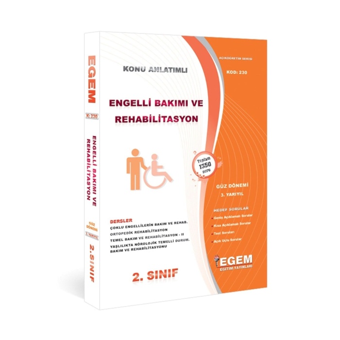 Açık Öğretim Engelli Bakımı Ve Rehabilitasyon 1 Ve 2. Sınıf 1 Ve 3 Dönem Konu Ve Soru