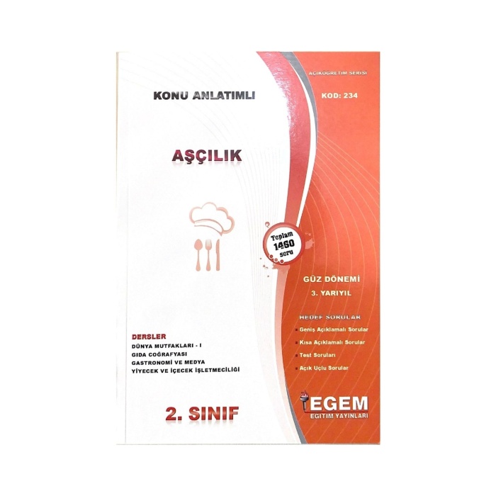 Açık Öğretim Aşçıık 1 Ve 2 Sınıf 1 Ve 3. Dönem (güz) Konu Anlatımlı Soru Bankası