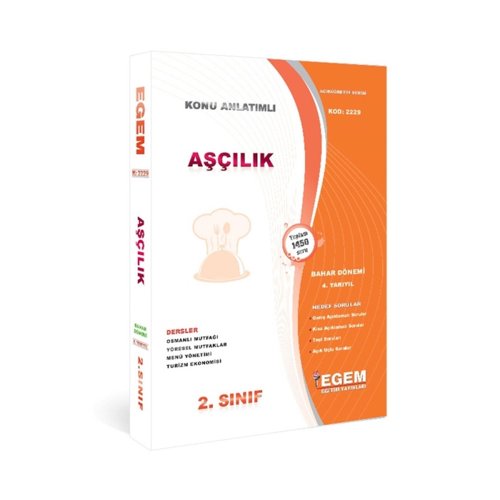 AÖF Güncel Aşçılık 2.Sınıf 4.Dönem Konu Anlatımı Çözümlü Soru Bankası Tüm Dersler Bahar Dönemi