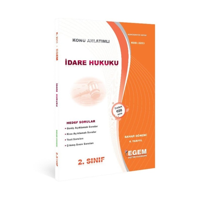 Aöf Idare Hukuku (BAHAR DÖNEMİ) Konu Anlatımlı Soru Bankası (4.YARIYIL)