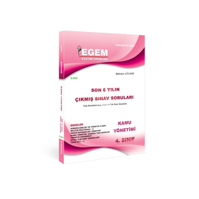 4.sınıf Kamu Yönetimi Çıkmış Sınav Soruları (bahar Dönemi)
