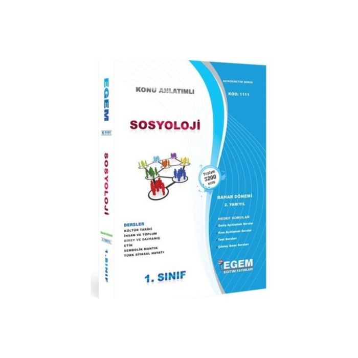 Aöf Açık Öğ. Sosyoloji 1 Sınıf 2 Dönem (bahar) Konu Anlatımlı Soru Bankası Set
