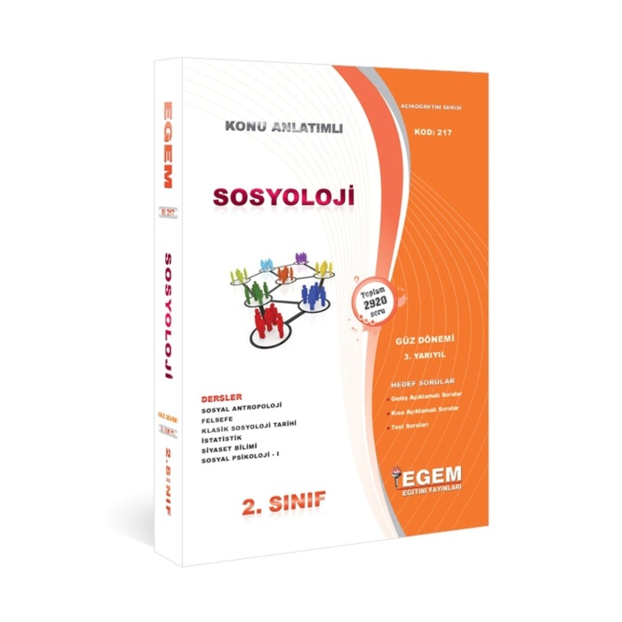 Aöf Sosyoloji Güz Dönemi 2 Ve 3 Sınıf Konu Anlatımlı Soru