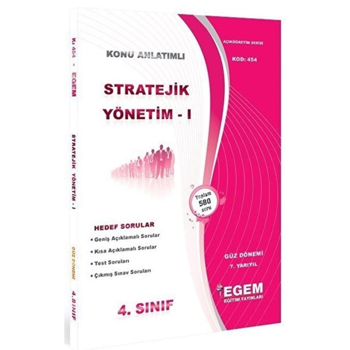4. Sınıf 7. Yarıyıl Stratejik Yönetim 1 Konu Anlatımlı Soru Bankası (Kod 454) / 9786054739974