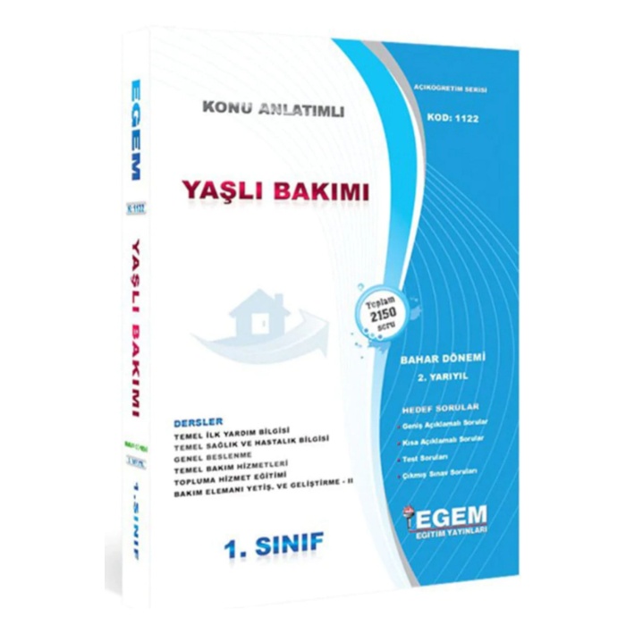 Aöf 1. Sınıf Yaşlı Bakımı Bahar Dönemi Konu Anlatımlı Soru Bankası 2.Yarıyıl