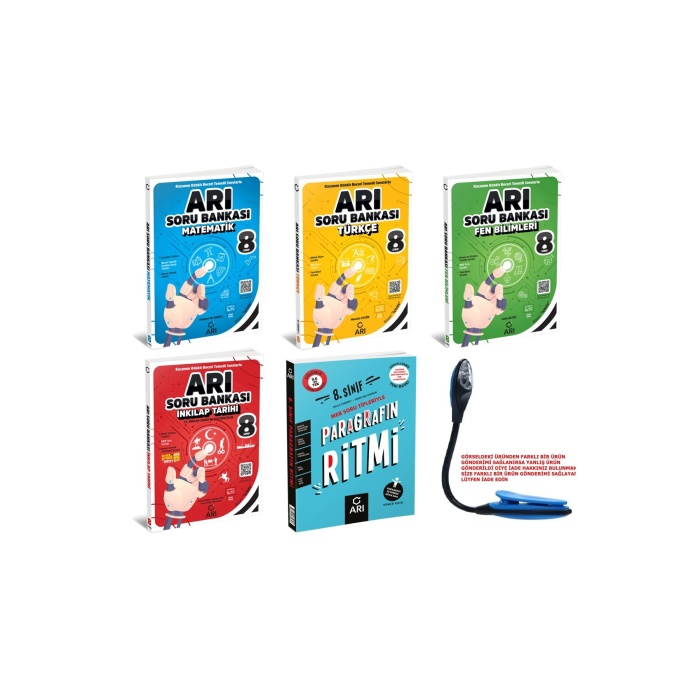 Lgs 8 Sınıf Ful Tüm Dersler Kazanım Odaklı Beceri Temelli Sorular Set + Hediye Lamba