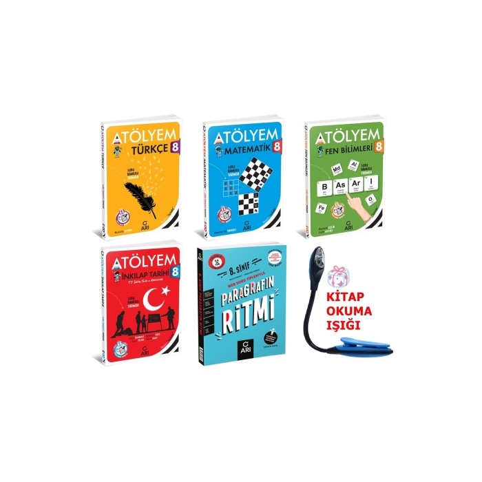 8 Sınıf Tüm Dersler Beceri Temelli Sorularla Atölyem Serisi Super Set + Hediye Lamba