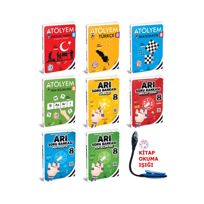 8 Sınıf Kazanım Odaklı Beceri Temelli Sorularla Atölyem Serisi Ve Soru Serisi Set + Hediye Lamba