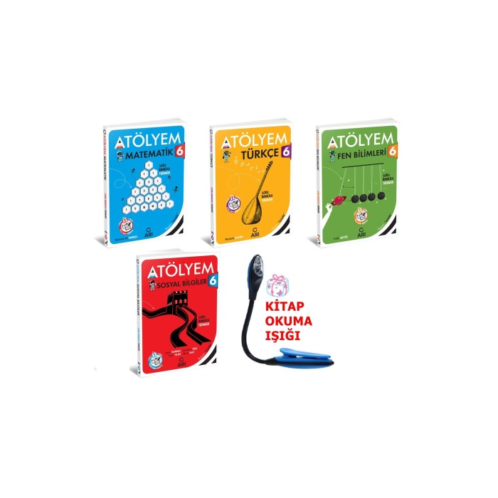 6 Sınıf Tüm Dersler Süper Atölyem Seti Beceri Temelli Sorular Süper Set + Kitap Okuma Lambası