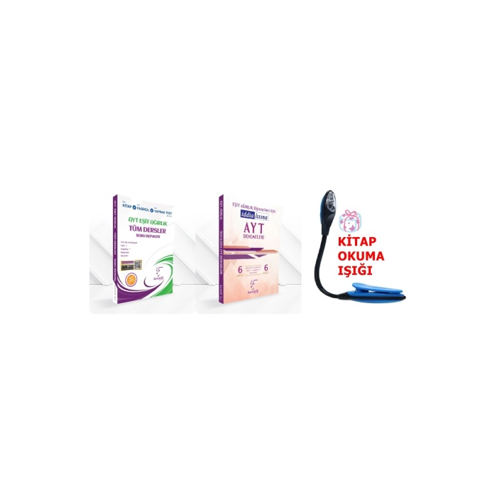 AYT Eşit Ağırlık Tüm Dersler Soru + Sözel İddialısına 6 Lı Deneme Seti + Kitap Okuma Işığı Hediye
