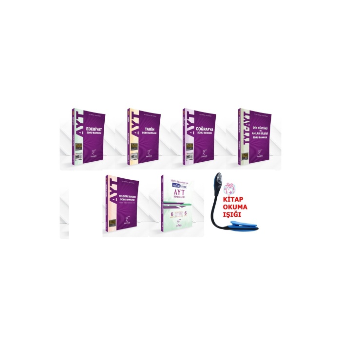 AYT Sözel Dersler Soru Bankası + 6 Lı Deneme + Kitap Okuma Işığı Hediye
