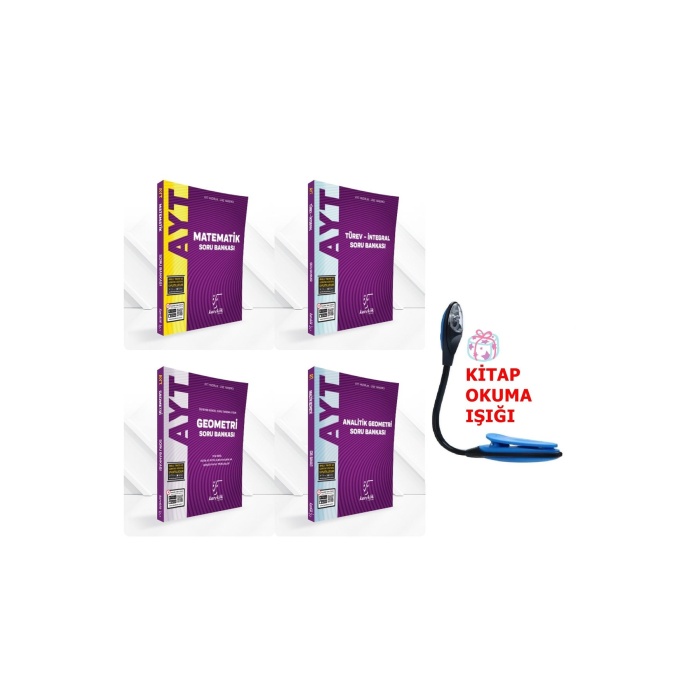 AYT Sayısal Matematik Geometri Süper-Muhteşem Set + Kitap Okuma Işığı Hediye