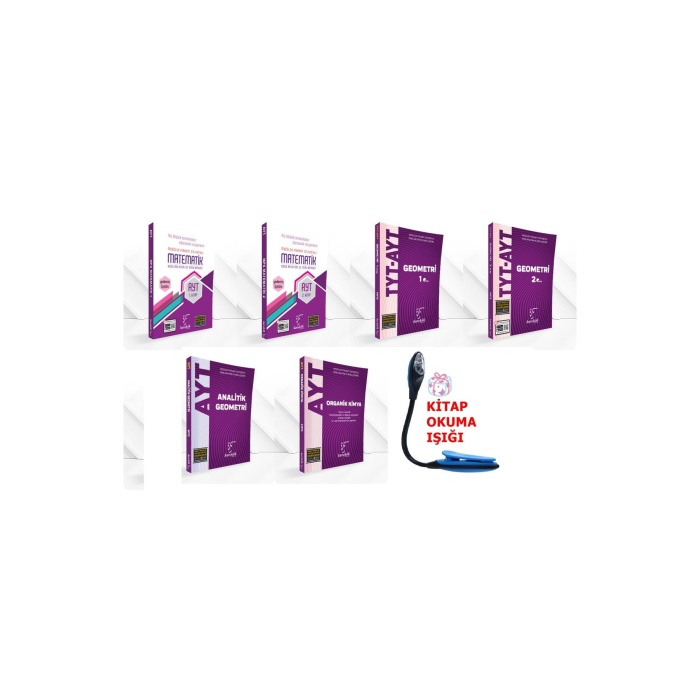 AYT Sayısal Set Modüler Piramit Sistemiyle Konu Anlatımlı Soru + Kitap Okuma Işığı Hediye