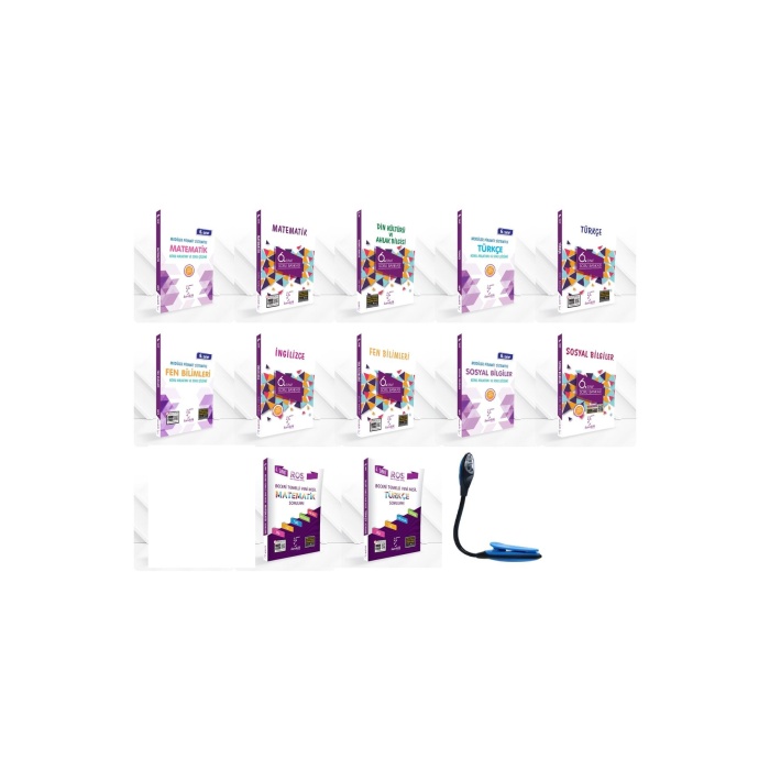 6 Sınıf Tüm Dersler Konu + Soru+ Yeni Nesil+Beceri Temelli Ros Soru Bank.+Kitap Okuma Işığı Hediyeli