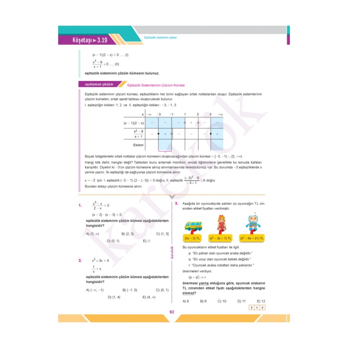 Yeni AYT Matematik-1 Ve Her Kazanımdan Bir Soru AYT Matematik Seti