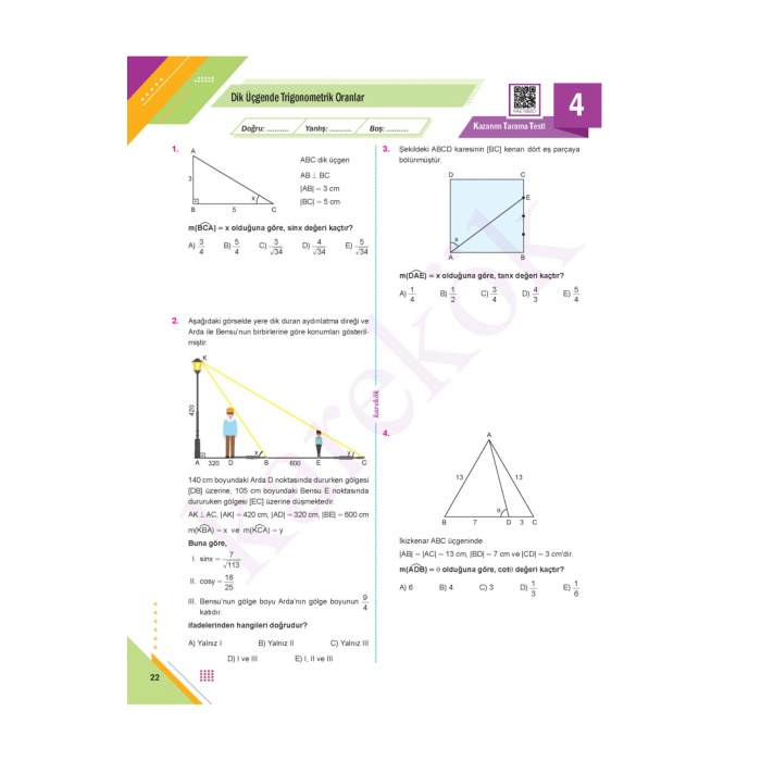 Yeni AYT Matematik-1 Ve Her Kazanımdan Bir Soru AYT Matematik Seti