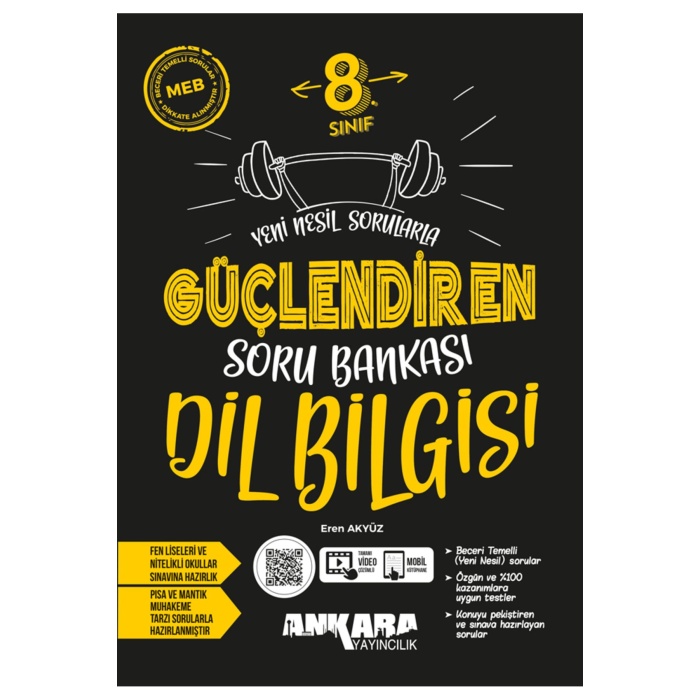 2024 Güncel 8.Sınıf Dil Bilgisi Güçlendiren Soru Bankası Yeni Nesil
