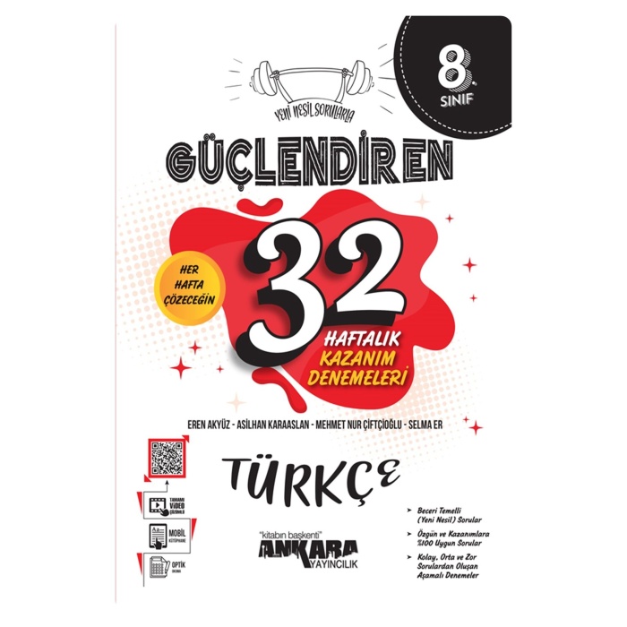 2024 Müf. 8.Sınıf LGS Güçlendiren 32 Hafta Kazanım Denemeler Tüm Dersler Seti Yeni Nesil Sorular +
