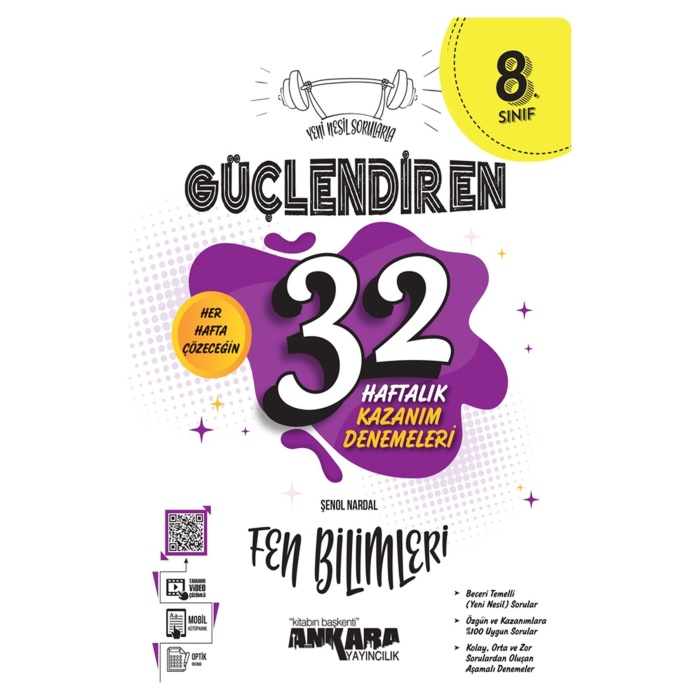 2024 Müf. 8.Sınıf LGS Güçlendiren 32 Hafta Kazanım Denemeler Tüm Dersler Seti Yeni Nesil Sorular +