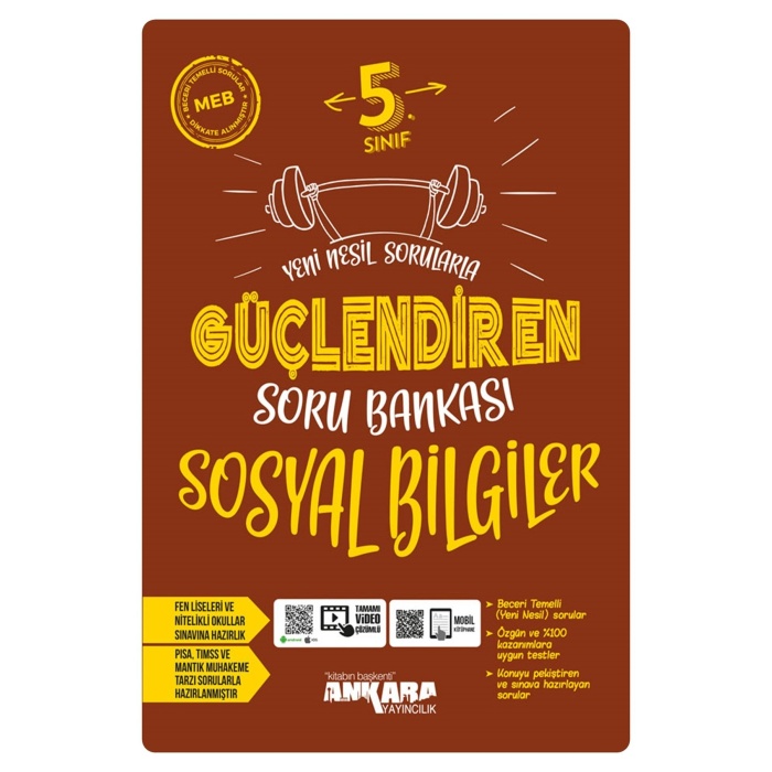 2024 Müf. Ankara yayıncılık 5.Sınıf Sosyal Bilgiler Güçlendiren Soru Bank + 32 Haftalık Türkçe Kazan