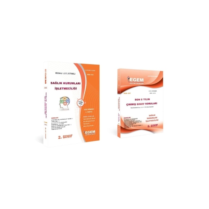 Sağlık Kurumları Işletmeciliği 2.sınıf Set Güz
