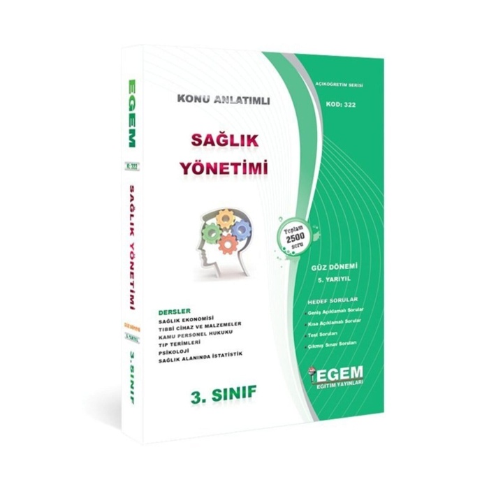 Aöf Sağlık Yönetimi 3.sınıf 5.dönem Güz Dönemi Konu Anlatımlı Soru Bankası