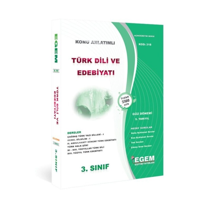 Aöf Türkdili Ve Edebiyatı 3.sınıf 5.dönem Güz Dönemi Konu Anlatımlı Soru Bankası