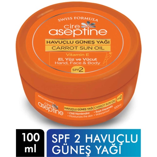 Cire Aseptine Havuçlu Güneş  Yağı Spf 2 - 100 ML