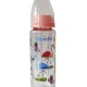 Bebedor Desenli Cam Biberon Silikon Emzikli Orta Akış Pembe 250 ML Kod: 31302