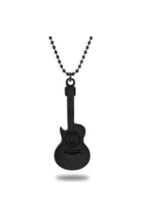 Mat Siyah Klasik Gitar Kolye - CAZ0232