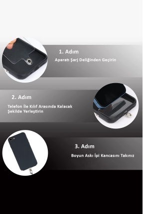 Telefon Boyun Bileklik Askı Aparatı Askılı Telefon Kılıf Aparatı Telefonu Askısı Aparatı - TLF0001