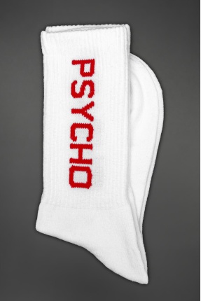 Psycho Kırmızı Unisex Çorap Erkek Çorap Kadın Çorap Soket Çorap - CRP0005